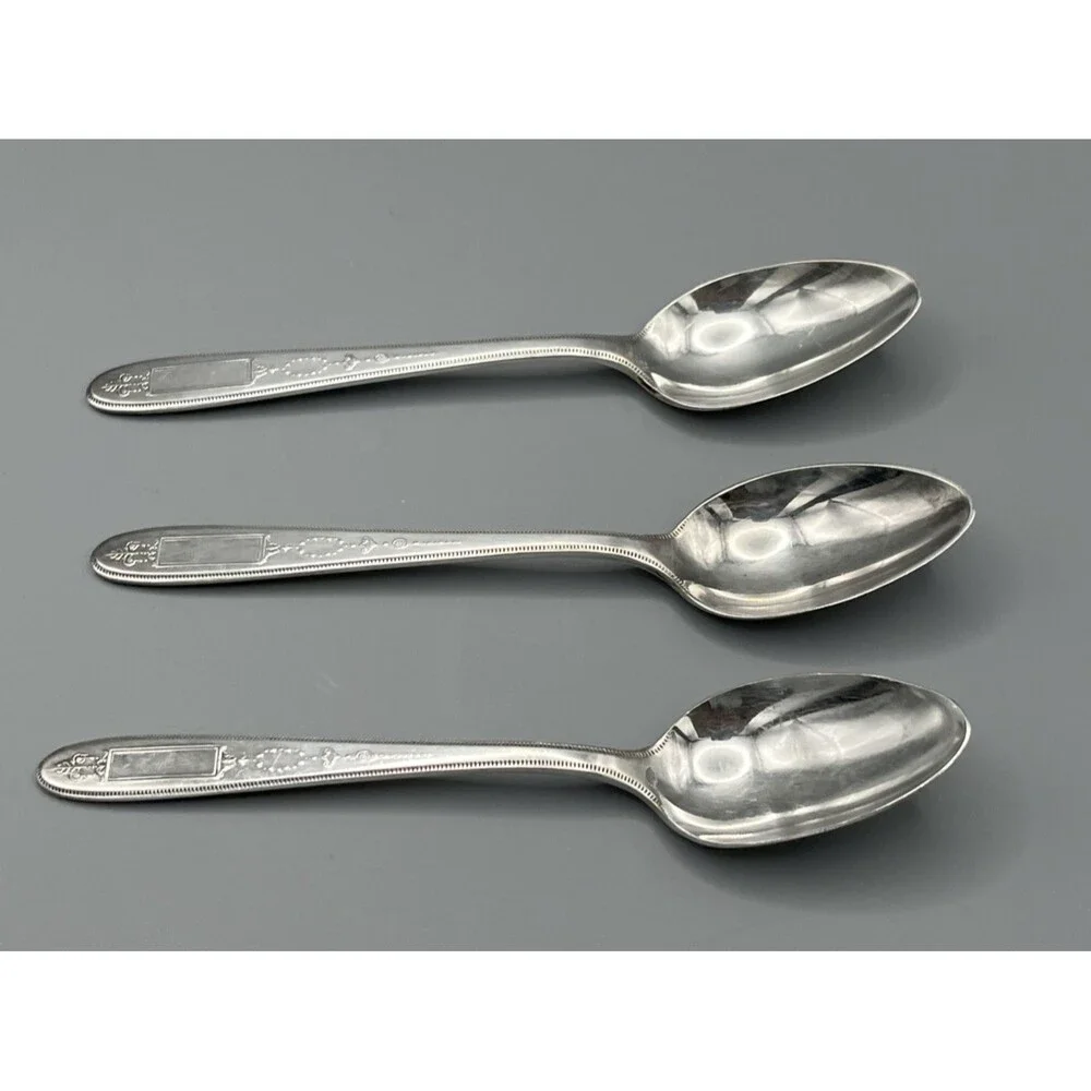 Vtg Oneida Community Grosvenor Set of 3 Youth Spoons 5